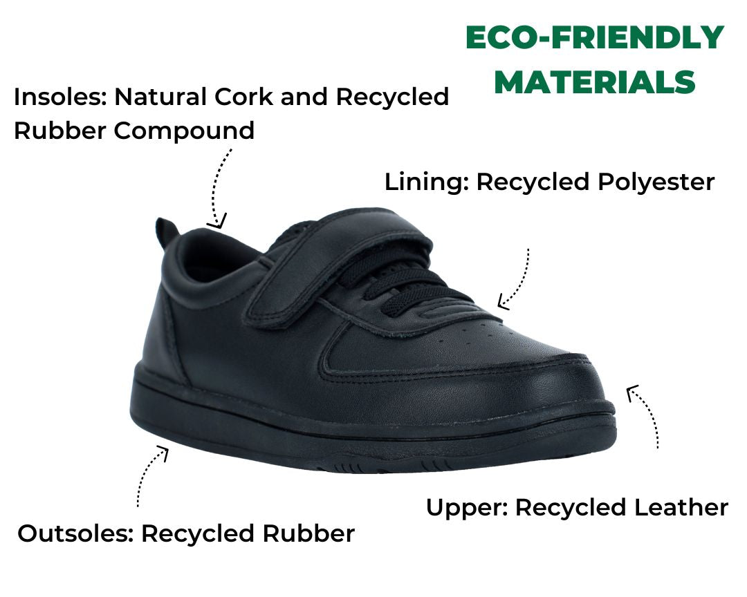 Dash Recycled Leather Kids School Shoes