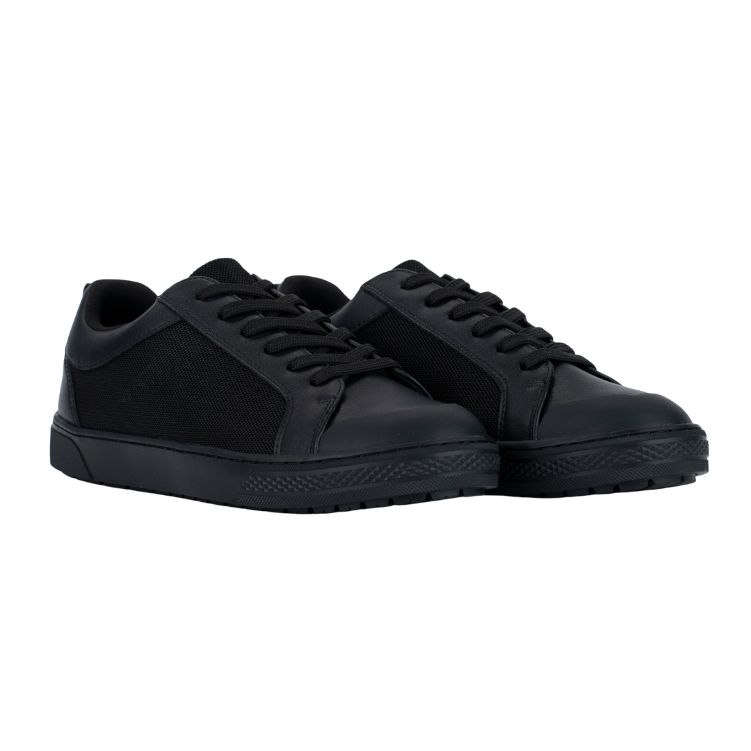 Resort : Recycled Leather Sneakers with mesh