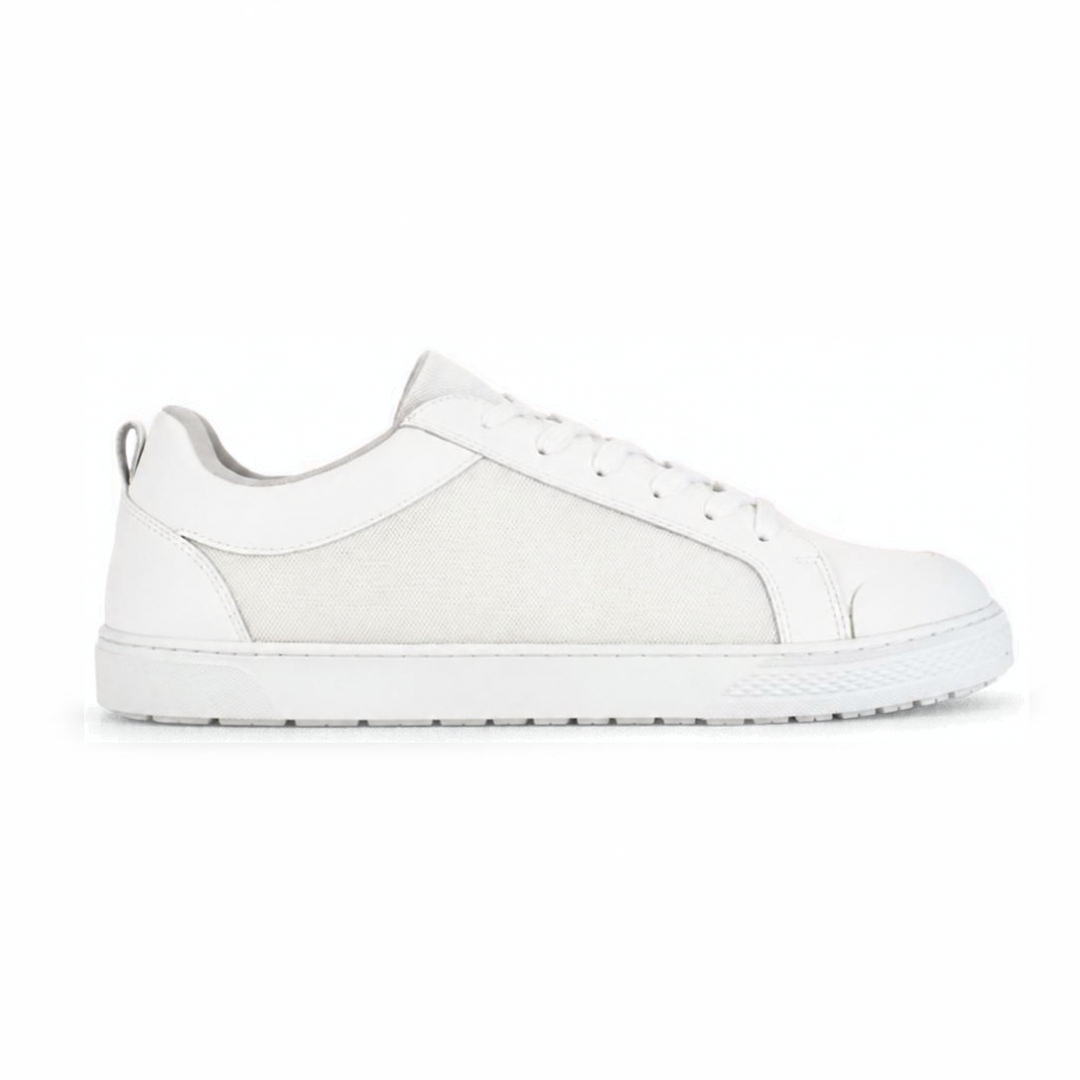 Resort : Recycled Leather Sneakers with mesh