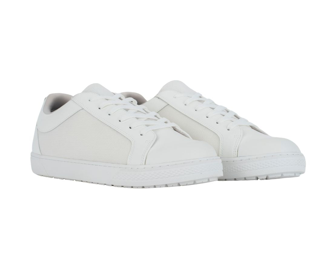 Resort : Recycled Leather Sneakers with mesh